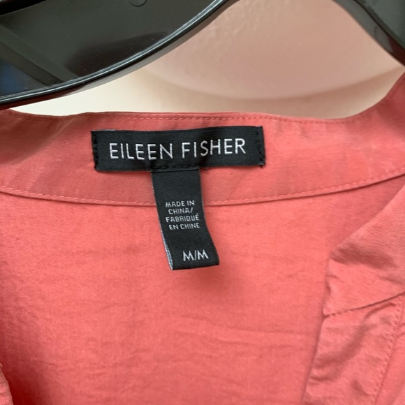 Eileen Fisher button up shirt dusty rose color - Picture 2 of 4